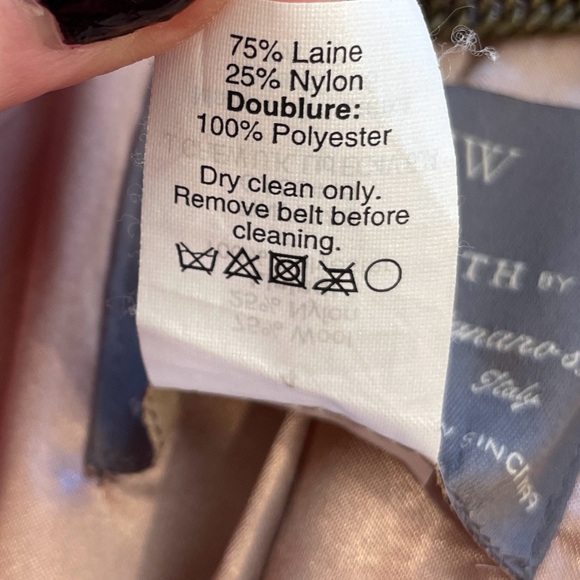 J. Crew Pink Double Cloth Wool  Trench Coat- Size 4 - Picture 8 of 16